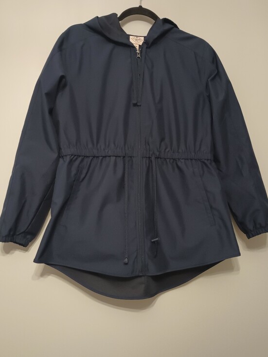 St. John's Bay Jackets & Blazers - St John's Bay Navy Hooded Drawstring Windbraker Jacket PM
